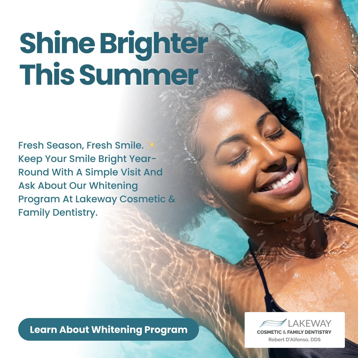 Lakeway Cosmetic & Family Dentistry — Facebook Ad Design Seasonal teeth whitening promotion Facebook ad design example