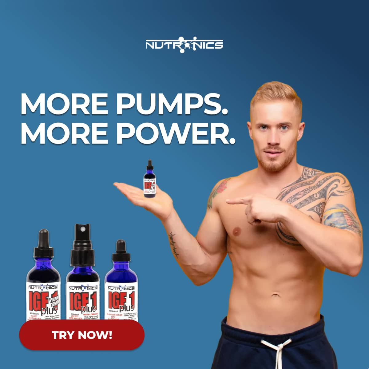 Nutronics Labs — Facebook Ad Design Supplement product spotlight Facebook ad design example